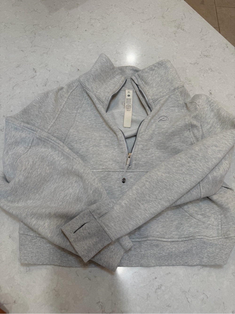 Lululemon x Peloton Scuba Funnel Neck Half Zip M/L Grey Women’s